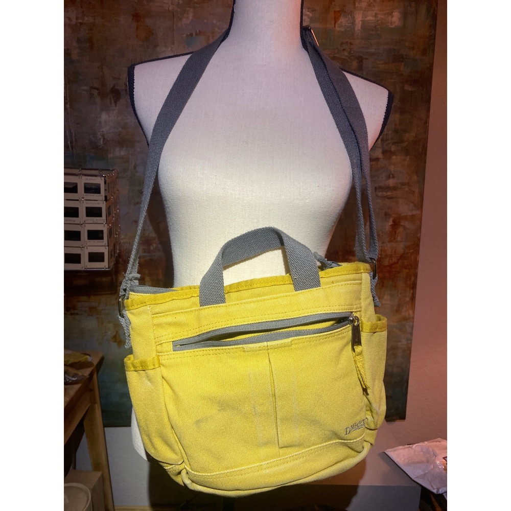 Duluth Trading‎ Co Yellow Canvas Crossbody Bag Utility Tote Multi-Pocket